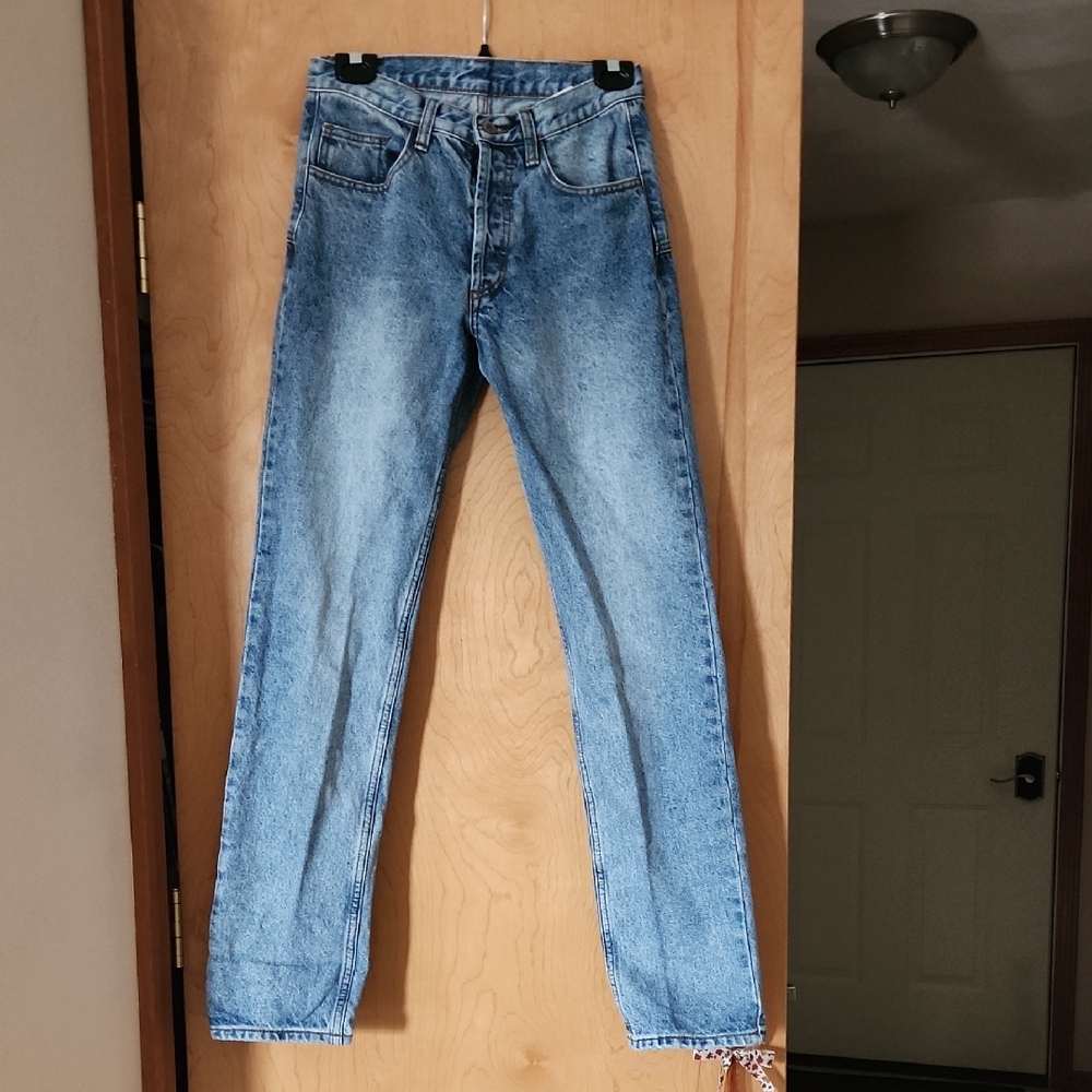 JGalt Brandy Melville RELAXED Straight Acid Wash Jeans Size Small - 24/26